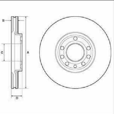 DELPHI BG3713T Fren Diski On (7d 285mm) Vectra C 02-